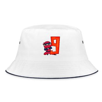 9 ans anniversaire garçon ninja - j’ai 9 ans - Bob - blanc/marine - Devant