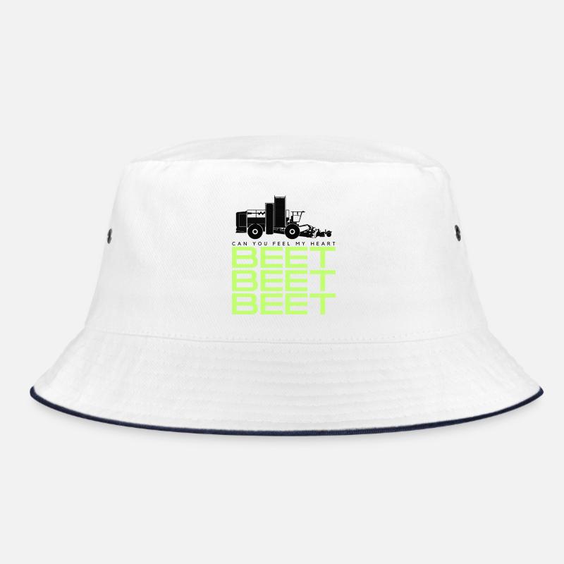 Rübenroder Tshirt - Bucket Hat - Weiß/Navy