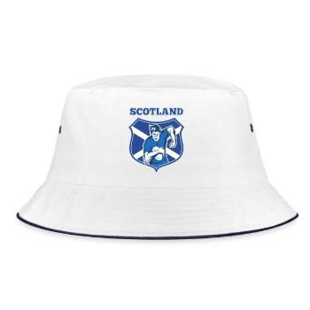 Schottland, Schottland, Schottland - Bucket Hat - Weiß/Navy - Vorne