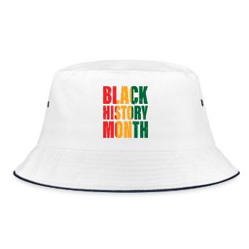 Black History Month - Bucket Hat - Weiß/Navy - Vorne