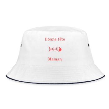 GRANNY. MOTHER'S DAY. HAPPY GRANNY'S DAY. I LOVE YOU - Bucket Hat - white/navy - Front