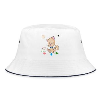 Easter Easter Eggs - Bucket Hat - white/navy - Front