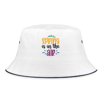 Spring is in the Air - Bucket Hat - white/navy - Front