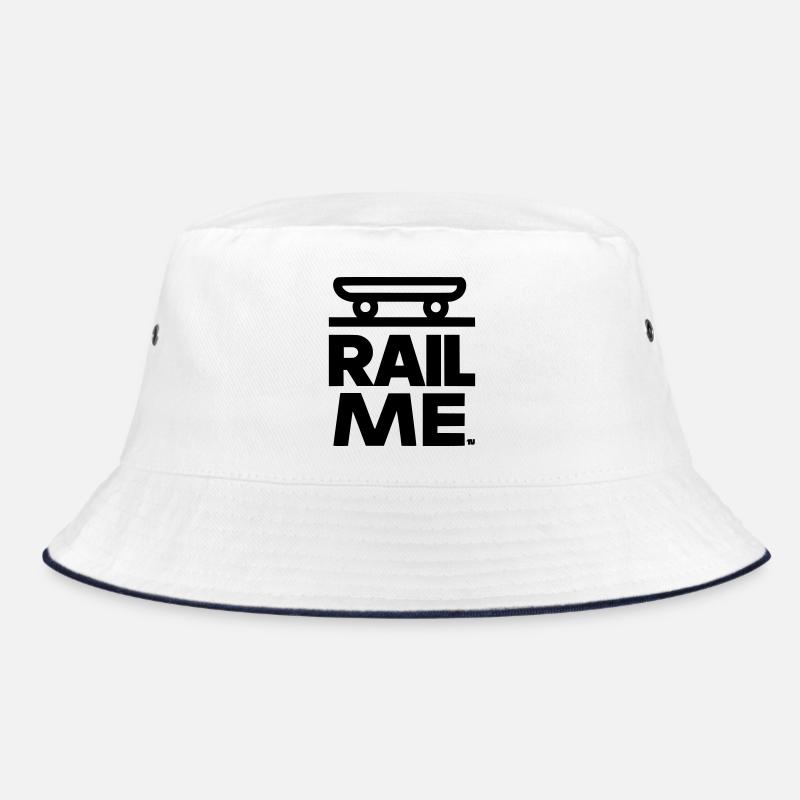Schiene - Skateboard - Bucket Hat - Weiß/Navy