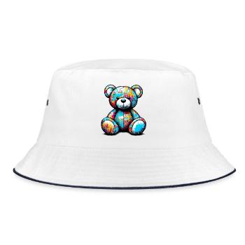 Orso orsacchiotto Teddy Bear - Bucket Hat - white/navy - Front