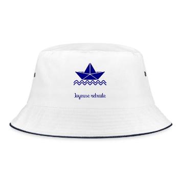 HAPPY RETREAT. RETIREMENT - Bucket Hat - white/navy - Front