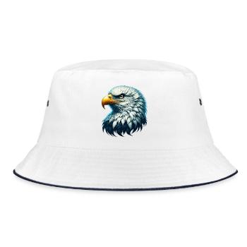 Eagle - Bucket Hat - white/navy - Front