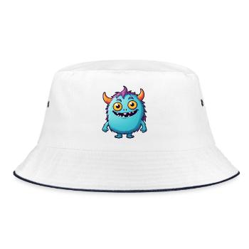 Mignon Enfants Dessin Animé Monstre - Bob - blanc/marine - Devant