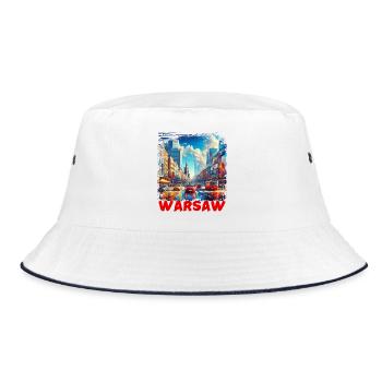 Warsaw - Bucket Hat - white/navy - Front