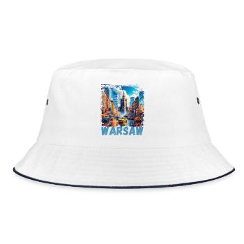 Warsaw - Bucket Hat - white/navy - Front