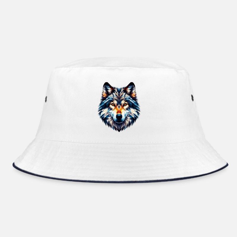 Polygonal Wolf Bucket Hat