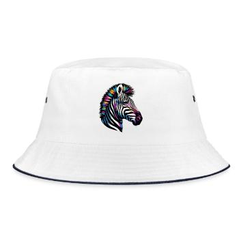 Zebra - Bucket Hat - white/navy - Front
