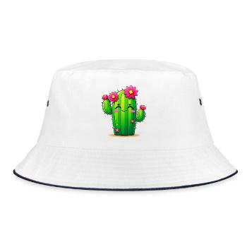 Cactus - Bucket Hat - white/navy - Front