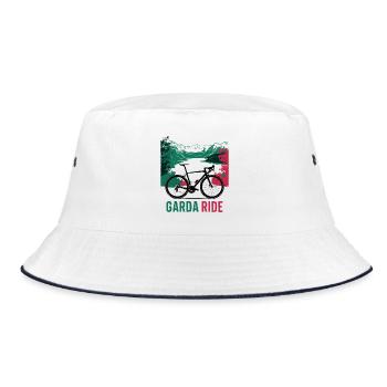 Garda Ride Scenic Cycling Design - Bucket Hat - white/navy - Front