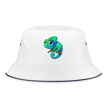 Chameleon - Bucket Hat - white/navy - Front