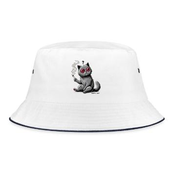 Kiffy Cat // Le chat confus avec l’articulation - Bob - blanc/marine - Devant