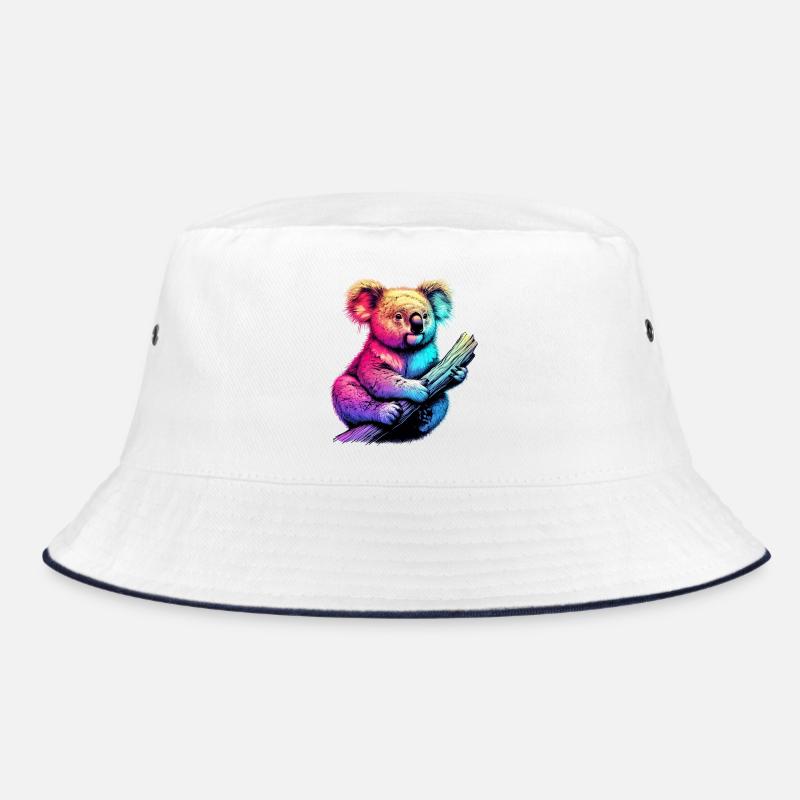 Koala - Bucket Hat - Weiß/Navy