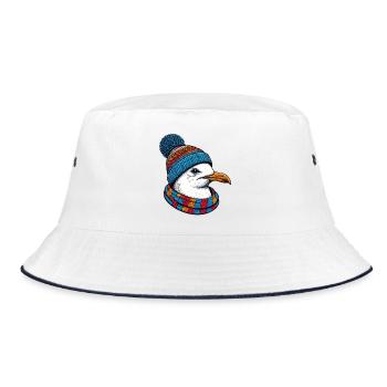 Gull - Bucket Hat - white/navy - Front
