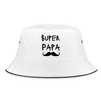 Super Dad - Bucket Hat - white/navy - Front