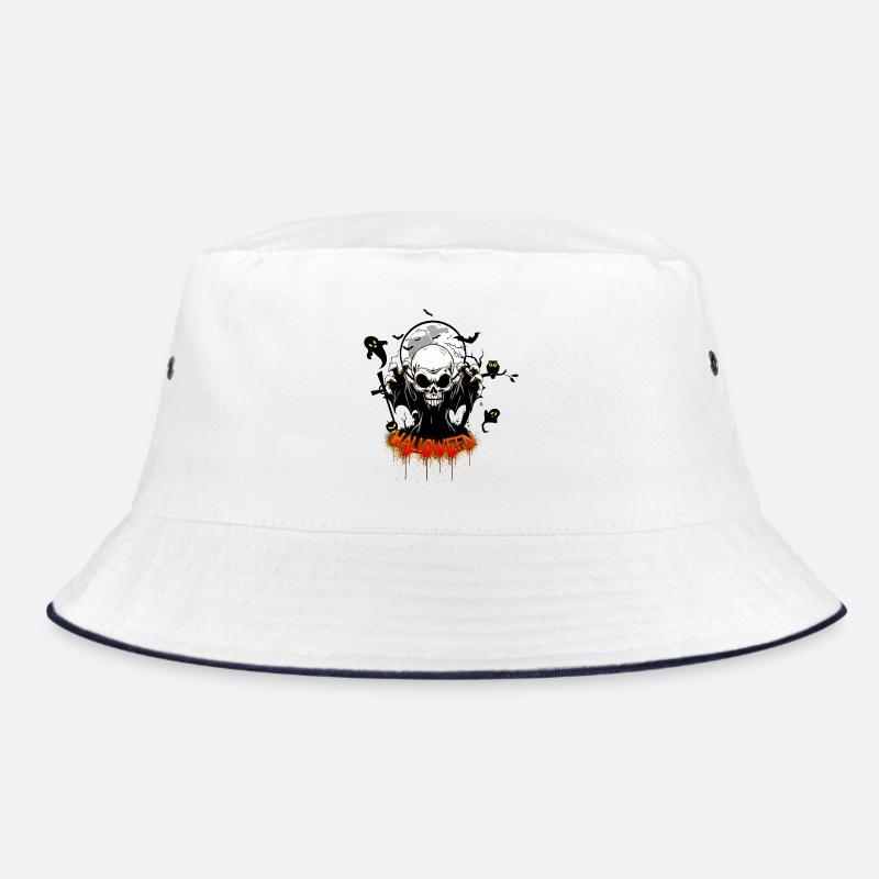 Skull with sharp teeth Bucket Hat