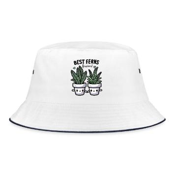 Best Ferns Forever - Bucket Hat - white/navy - Front