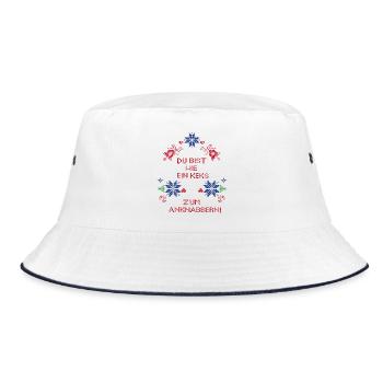 Advent, gingerbread - Bucket Hat - white/navy - Front