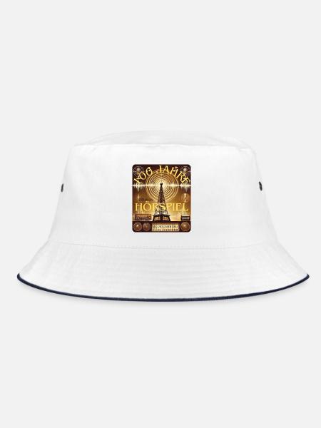 100 Jahre Hörspiel - Bucket Hat - Weiß/Navy