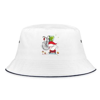 Weihnachtsmann im Stress - Bucket Hat - Weiß/Navy - Vorne