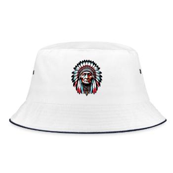 Amérindien Américain - Bob - blanc/marine - Devant