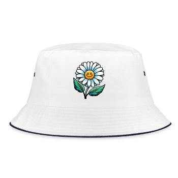 Daisy - Bucket Hat - white/navy - Front