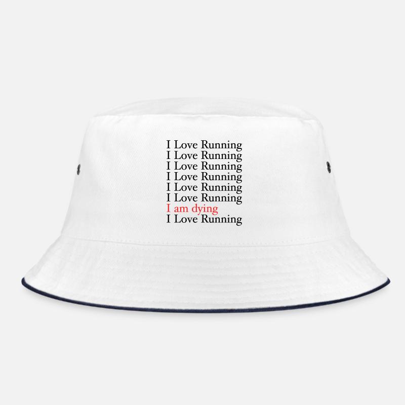 Ich liebe das Laufen - Bucket Hat - Weiß/Navy