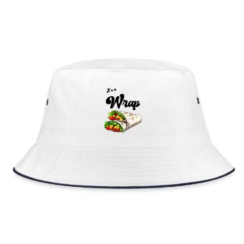 It's a wrap - Bucket Hat - white/navy - Front
