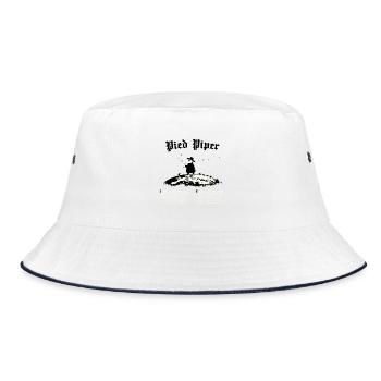 Pied Piper (Black Death VI) - Bucket Hat - Weiß/Navy - Vorne