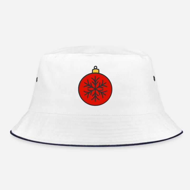 Weihnachtskugel - Bucket Hat - Weiß/Navy