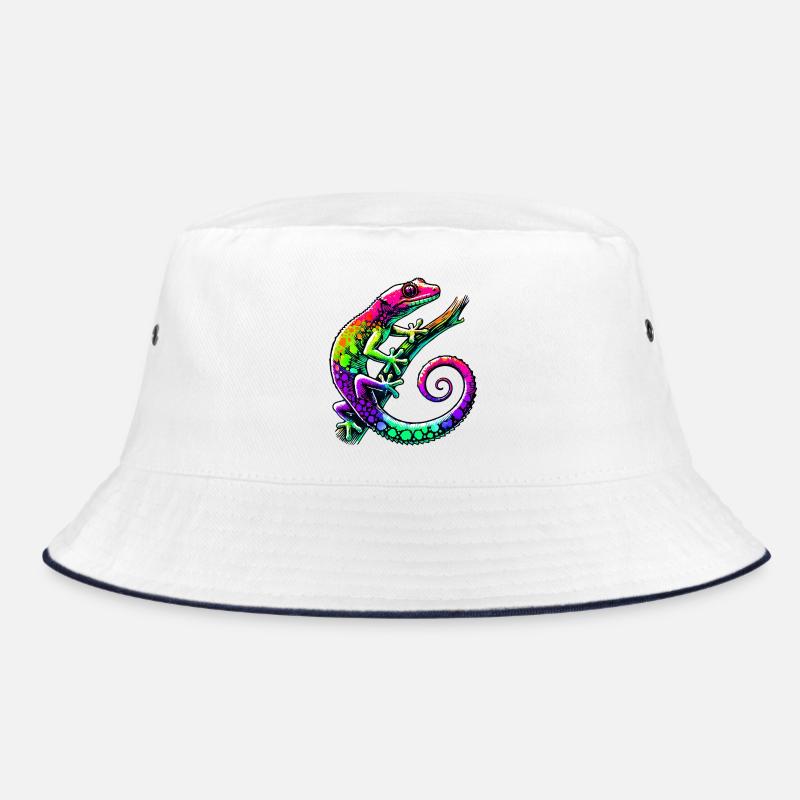 Gecko - Bucket Hat - white/navy