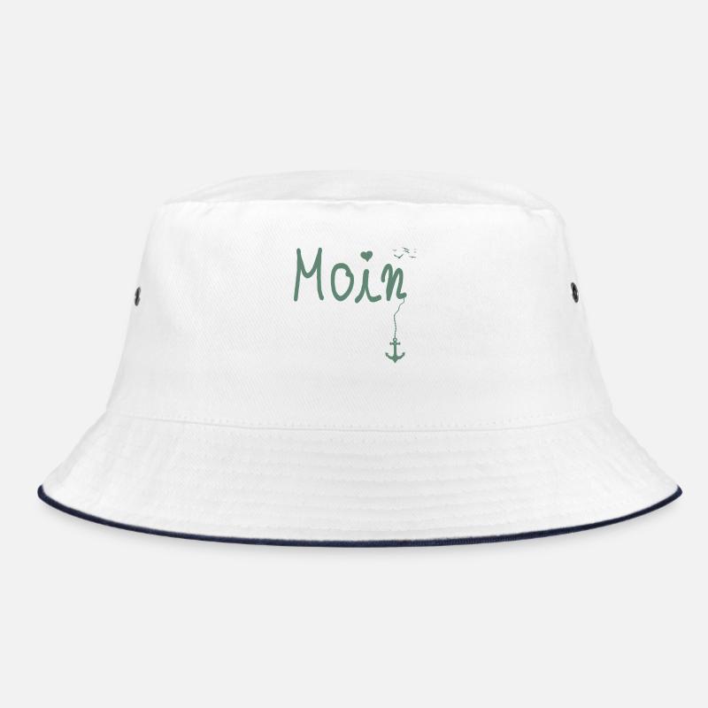 Moin Begrüßung Moin mit Möwe Bucket Hat