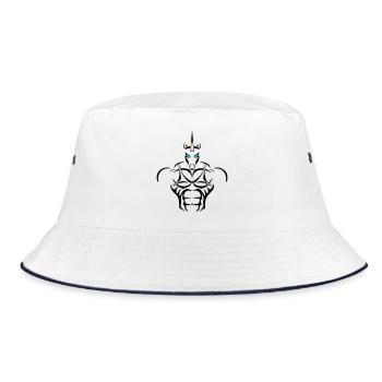 Alpha maiden Deluxe - Bucket Hat - Weiß/Navy - Vorne