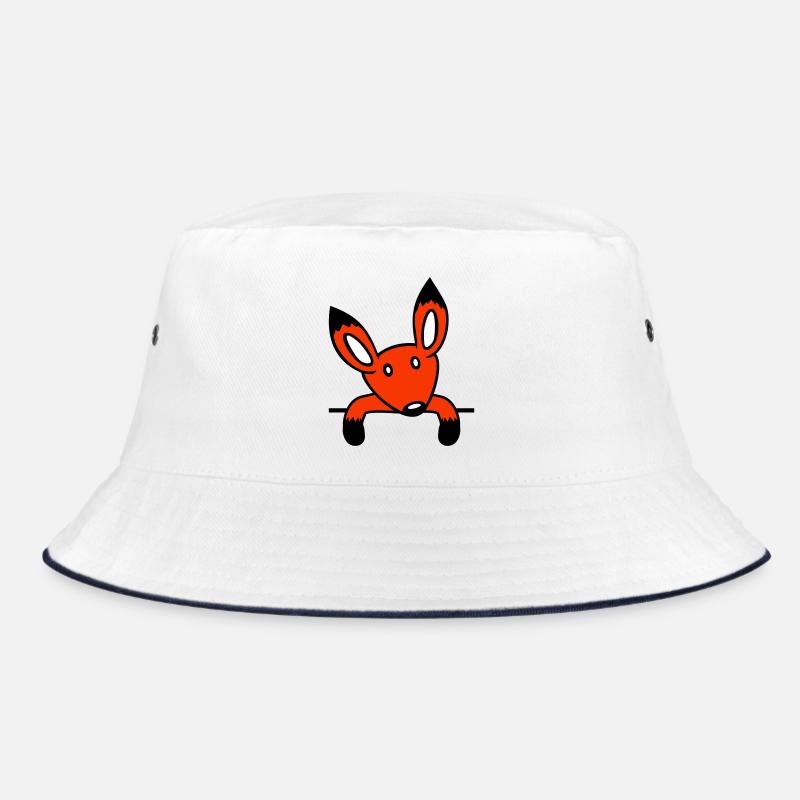 Fuchs Rotfuchs Hinter Zaun Mauer Wand Guckt Süß Bucket Hat