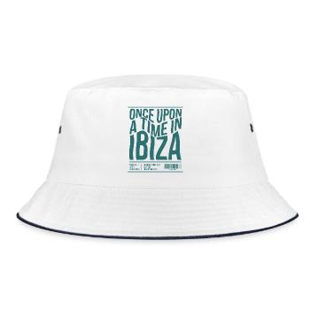 Once Upon a Time in Ibiza – Retro Travel Vibes - Bucket Hat - white/navy - Front