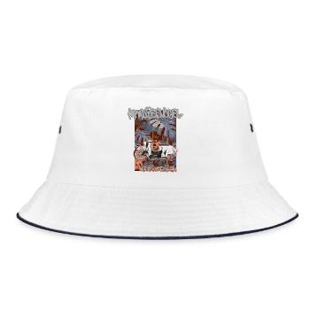 Schwalbe (camouflage) // Illustration - Bucket Hat - Weiß/Navy - Vorne