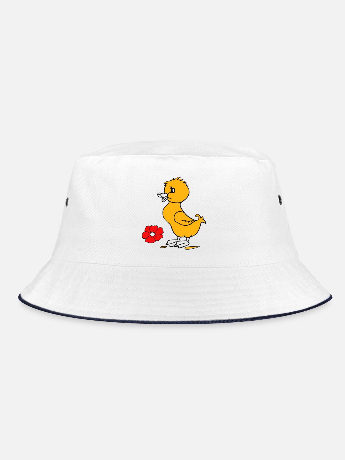 Easter chicks Happy Easter - Bucket Hat - white/navy - Front