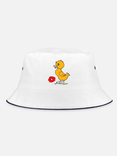 Easter chicks Happy Easter - Bucket Hat - white/navy - Front