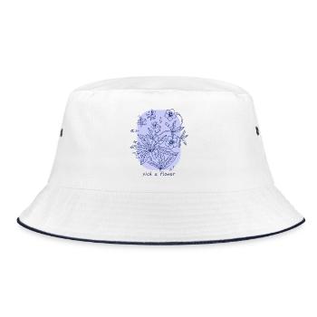 Pick a Flower - Bucket Hat - white/navy - Front