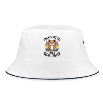 You Inspire My Inner Serial Killer - Bucket Hat - white/navy - Front