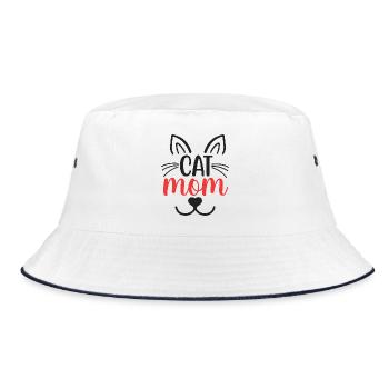 Maman chat - Bob - blanc/marine - Devant