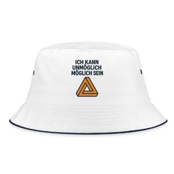 Unmöglich möglich - Bucket Hat - Weiß/Navy - Vorne