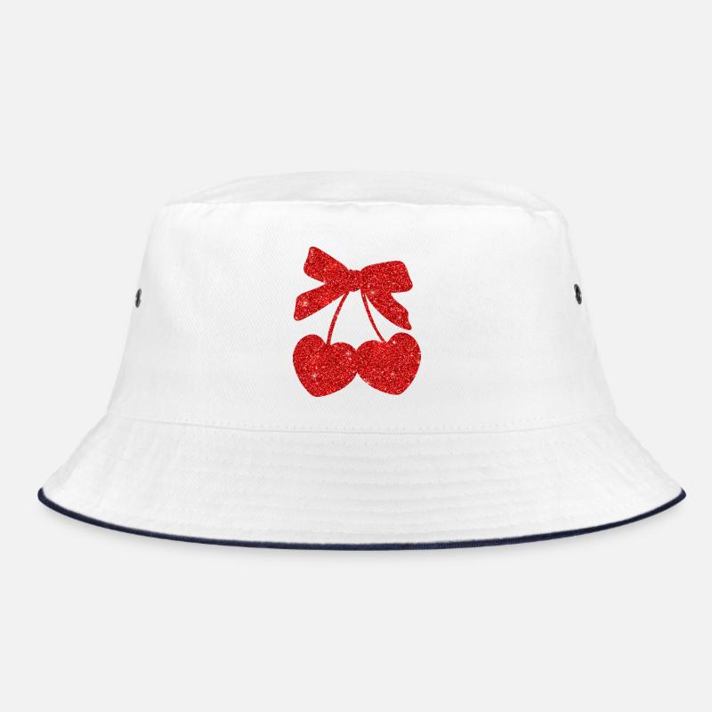 Red Heart Cherries Bucket Hat