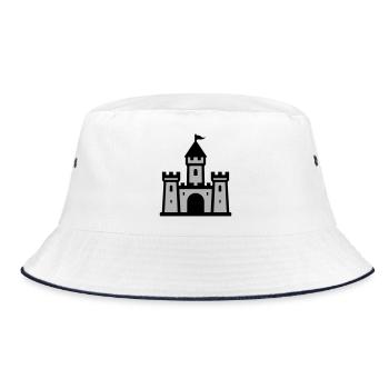 Castle Symbol Castle - Bucket Hat - white/navy - Front
