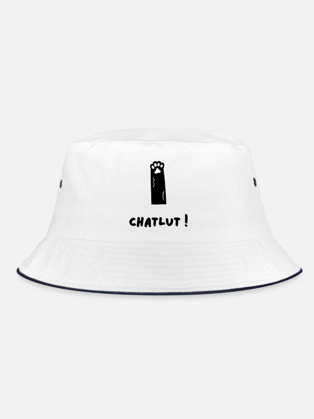 Le chat qui dit Chatlut - Bob - blanc/marine - Devant