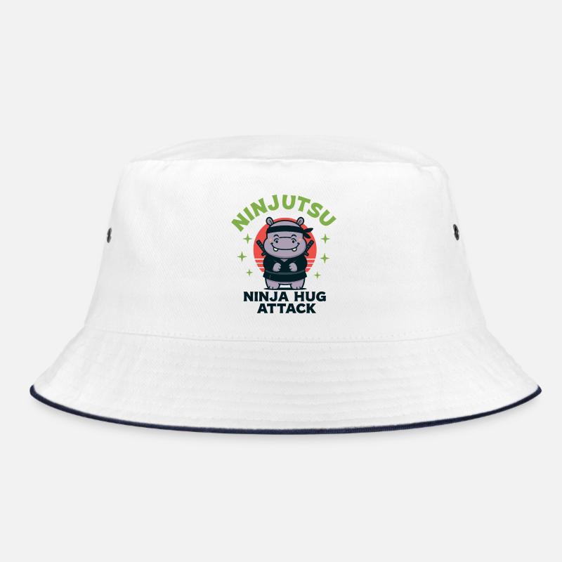 Ninja Cuddle Hippo Bucket Hat